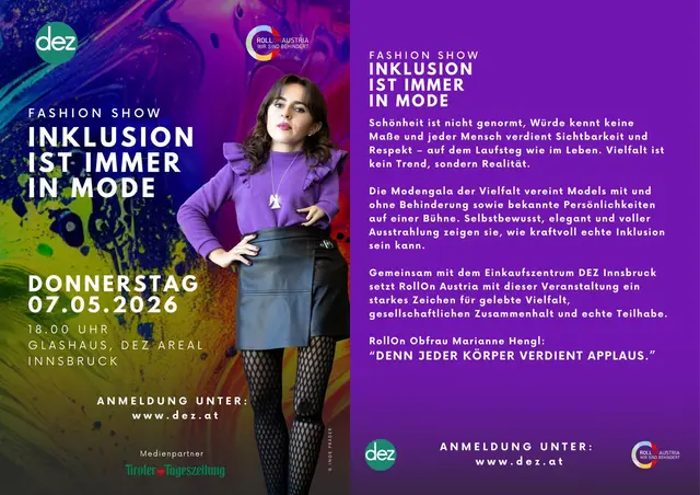 Modenschau im DEZ Innsbruck | Foto: Verein RollOn Austria