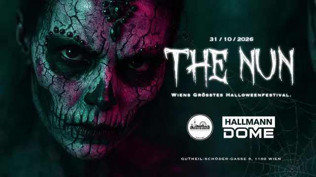THE NUN – Halloween Dome Takeover verwandelt den Hallmann Dome in 1100 Wien am 31.10.2026 in eine düstere Eventkulisse für eine der besonderen Halloween Partys in Wien. | Foto: @automatenmaxxx
