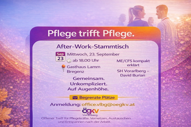 Pflege trifft Pflege  Me/cfs kompakt erklärt  | Foto: Ögkv vorarlberg 