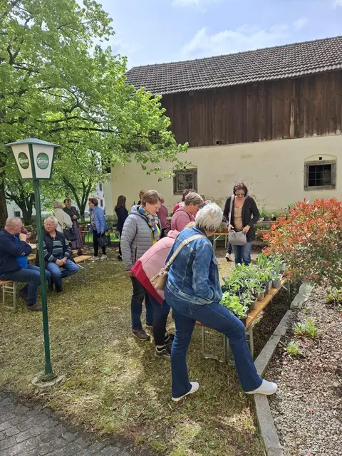 Wie auch schon in den vergangenen Jahren können bis 14 Uhr Pflanzerl, Ableger und Co. beschriftet im Schlosshof des Schlosses abgegeben werden.  | Foto: Netzwerk Verschönerungsverein Sigharting