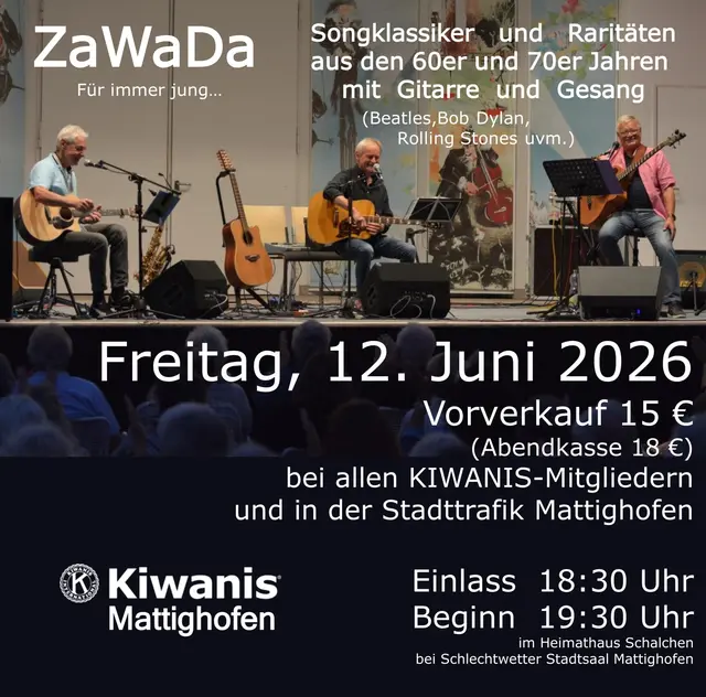 Die Musikgruppe ZaWaDa ist im Heimathaus Schalchen zu Gast.  | Foto: Kiwanis-Mattighofen