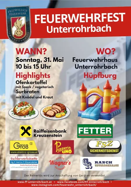 Die Freiwillige Feuerwehr Unterrohrbach freut sich auf Ihren Besuch! | Foto: FF Unterrohrbach