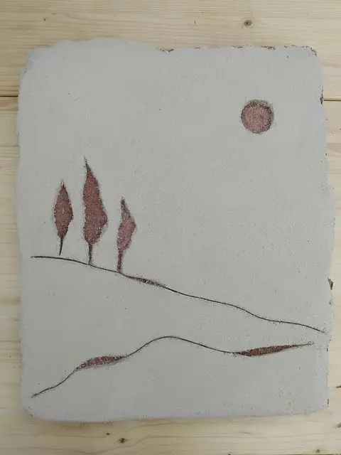 Lukas &amp; Isabella Rangger: Sgraffito, historische Kratzputztechnik, 2026 | Foto: Rangger