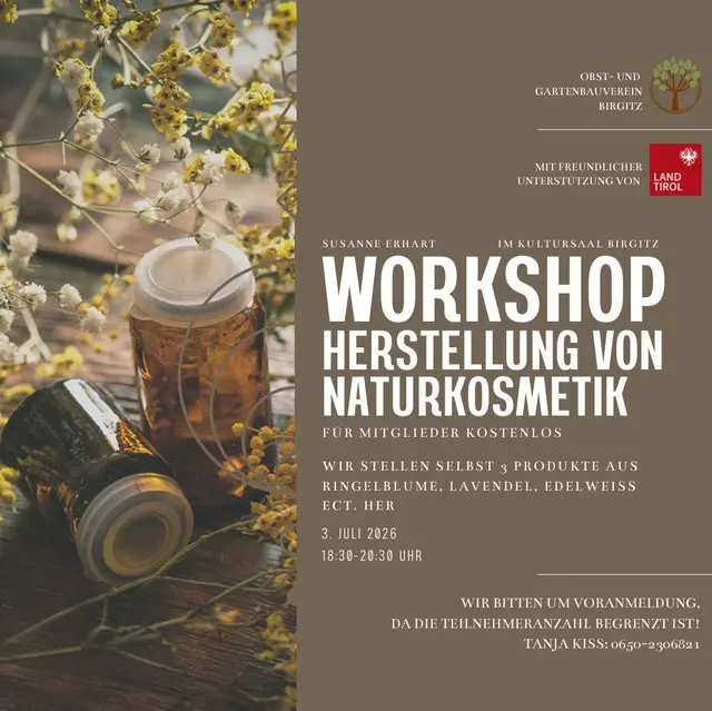 Der Kurs findet Anfang Juli statt und soll heimische Kräuter und deren Verwendung näher bringen.