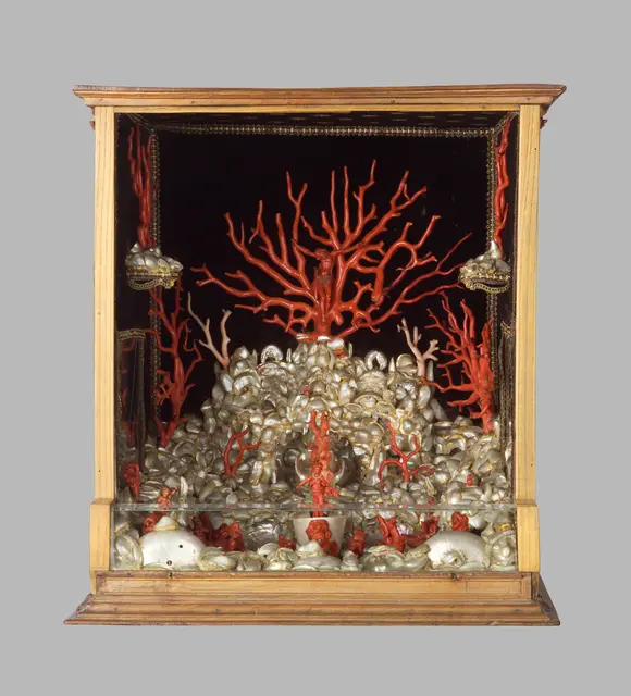 2. Hälfte 16. Jahrhundert Korallen (u.a. Corallium rubrum), Perlmutt, Perlen, Holz, Glas. Schloss Ambras Innsbruck | Foto: © KHM-Museumsverband