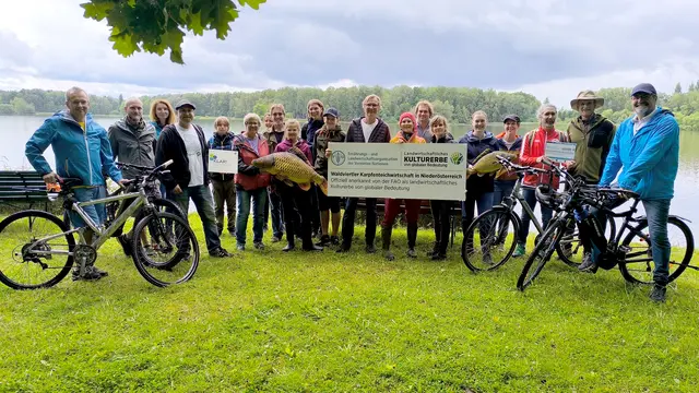 Strahlende Gesichter beim Natur- und Raderlebnis „CarpTrails“ im Vorjahr. | Foto: Daniela Zimmermann/LK NÖ
