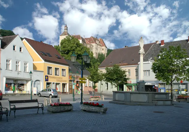 Die meisten Sommerabendkonzerte finden am Hauptplatz von Raabs statt. | Foto: Stadtgemeinde Raabs