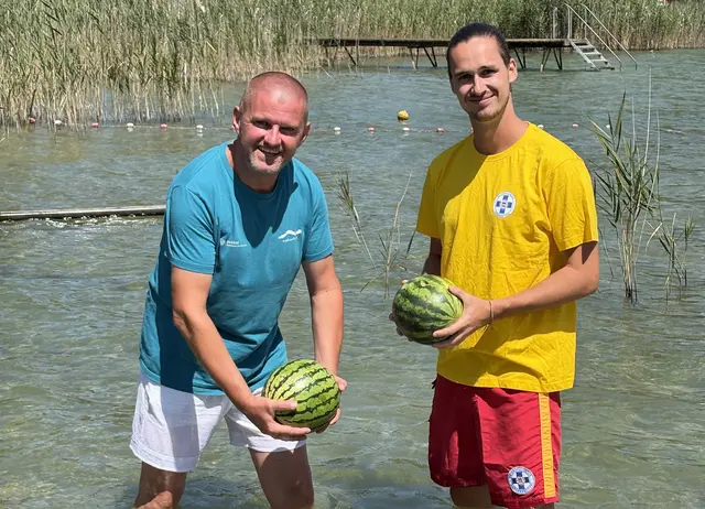 Die Wasserrettung freut sich bereits auf die heurige Wassermelonenernte. | Foto: Gemeinde Krumpendorf
