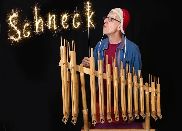 Bei Peter Schneck sorgen Musik, Geschichten und ungewöhnliche Instrumente für ausgelassene Weihnachtsstimmung. | Foto: Jules Stipsits