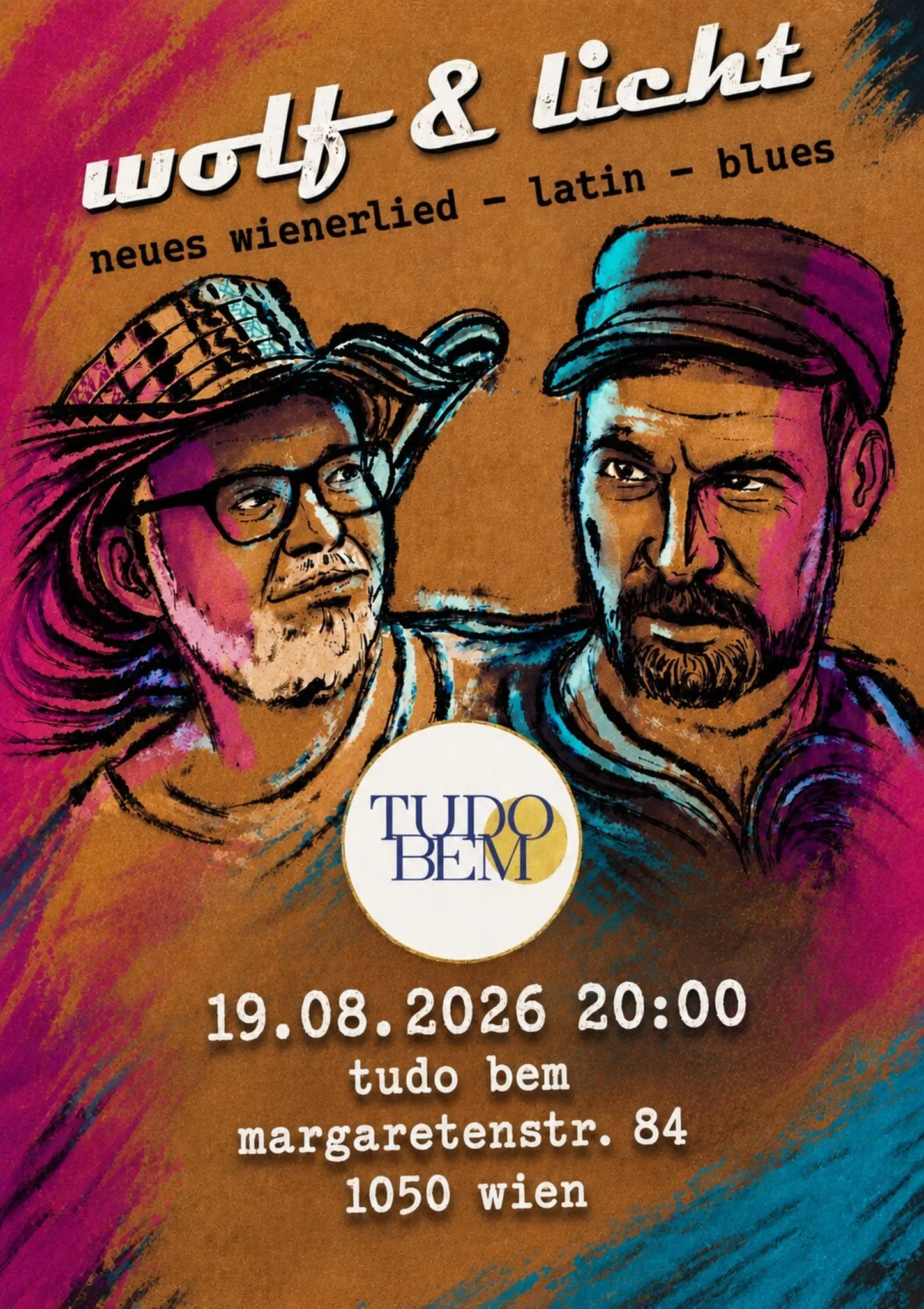 Konzert Wolf & Licht, neues Wienerlied und spanischer Blues