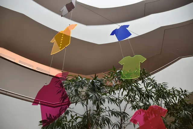Ausstellung: Besucherinnen und Besucher der Sparkasse werden dieser Tage mit Glaskunst begrüßt.  | Foto: Barbara Fluckinger