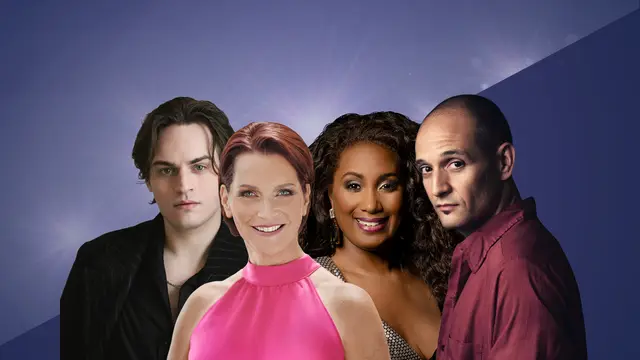 Broadway In Baden: Moritz Mausser, Maya Hakvoort, Ana Milva Gomes und Drew Sarich. | Foto: Goran Andric, Marco Sommer, Alexander Haiden, Karim Khawatmi