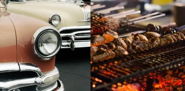 Beim „Almrausch am Hegerberg“ ist mit Oldtimern, Musik und kulinarischen Schmankerln für unterschiedliche Interessen etwas dabei. | Foto: Symbolbild: Canva / Bearbeitung: Elena Fuchsbauer