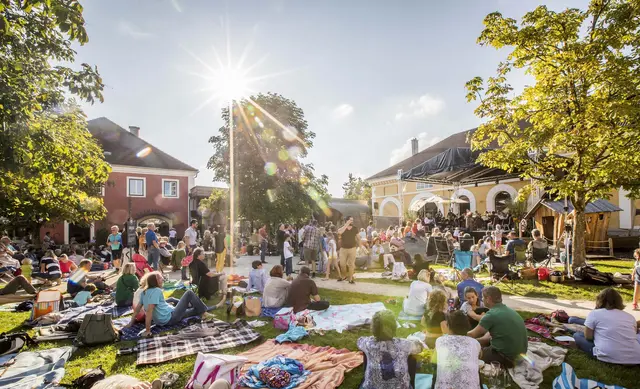 Die Philharmonie Salzburg begeistert das Publikum beim Konzertpicknick am Stiegl-Gut Wildshut. | Foto: Stiegl-Gut Wildshut