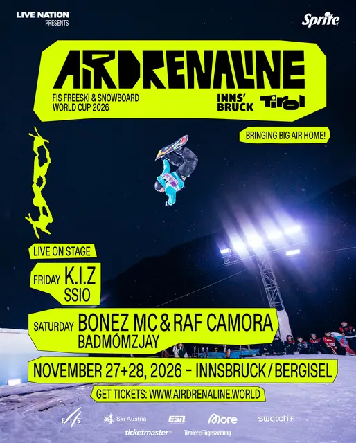 Am 27. + 28. November 2026 wird das Bergiselstadion in Innsbruck zum Schauplatz für Big Air auf höchstem Niveau | Foto: Live Nation