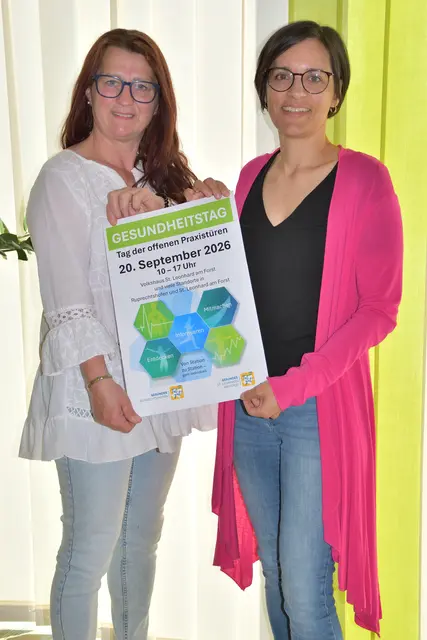 Maria Dachsberger (Arbeitskreisleiterin Gesunde Gemeinde Ruprechtshofen) und Petra Groiß-Luger (Arbeitskreisleiterin Gesunde Gemeinde St. Leonhard am Forst) freuen sich bereits auf einen informativen und abwechslungsreichen Gesundheitstag.

  | Foto: Marktgemeinde Ruprechtshofen