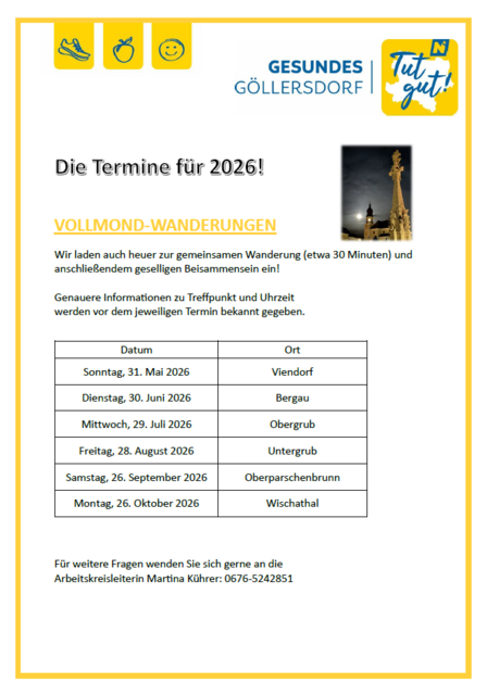 Für nähere Informationen steht Arbeitskreisleiterin Martina Kührer unter 0676/5242851 zur Verfügung. | Foto: Gesundes Göllersdorf