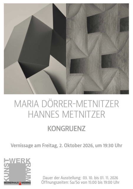 Maria Dörrer-Metnitzer und Hannes Metnitzer präsentieren ihre erste gemeinsame Ausstellung „Kongruenz“ im Kunst-Werk-Raum Mesnerhaus. | Foto: Kunst-Werk-Raum