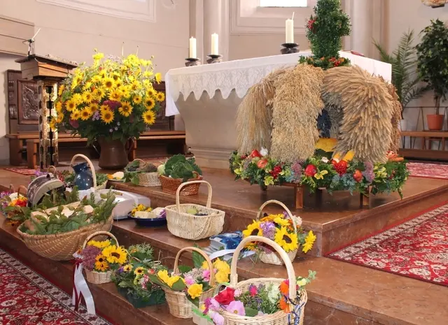 Beim Erntedankfest in St. Margarethen an der Sierning wird gemeinsam gefeiert und für die Ernte des Jahres gedankt. | Foto: Martin Voggenberger