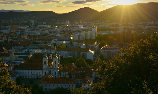 Blick auf die Mariahilferkirche