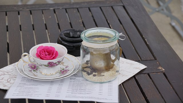 Dekostücke im neuen Cafe in Rust am See