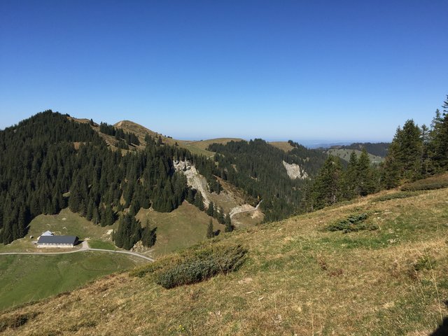 Hohe Kugel und Rheintal vom First (1670m) aus.  | Foto: Marlis Scherling 