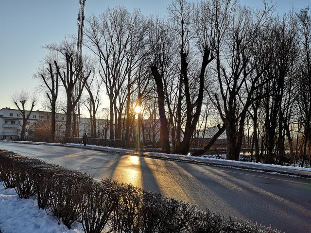 Die Sonne steigt am Himmel empor und ein neuer Tag beginnt.
