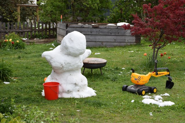 Für einen Schneemann reichte der Niederschlag