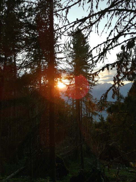 Sonnenuntergang auf dem Weg zum Largoz | Foto: Nina-Teresa Monz