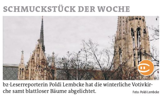 Ich freue mich sehr über, dass dieses Foto als Schmuckstück der Woche gezeigt wird.