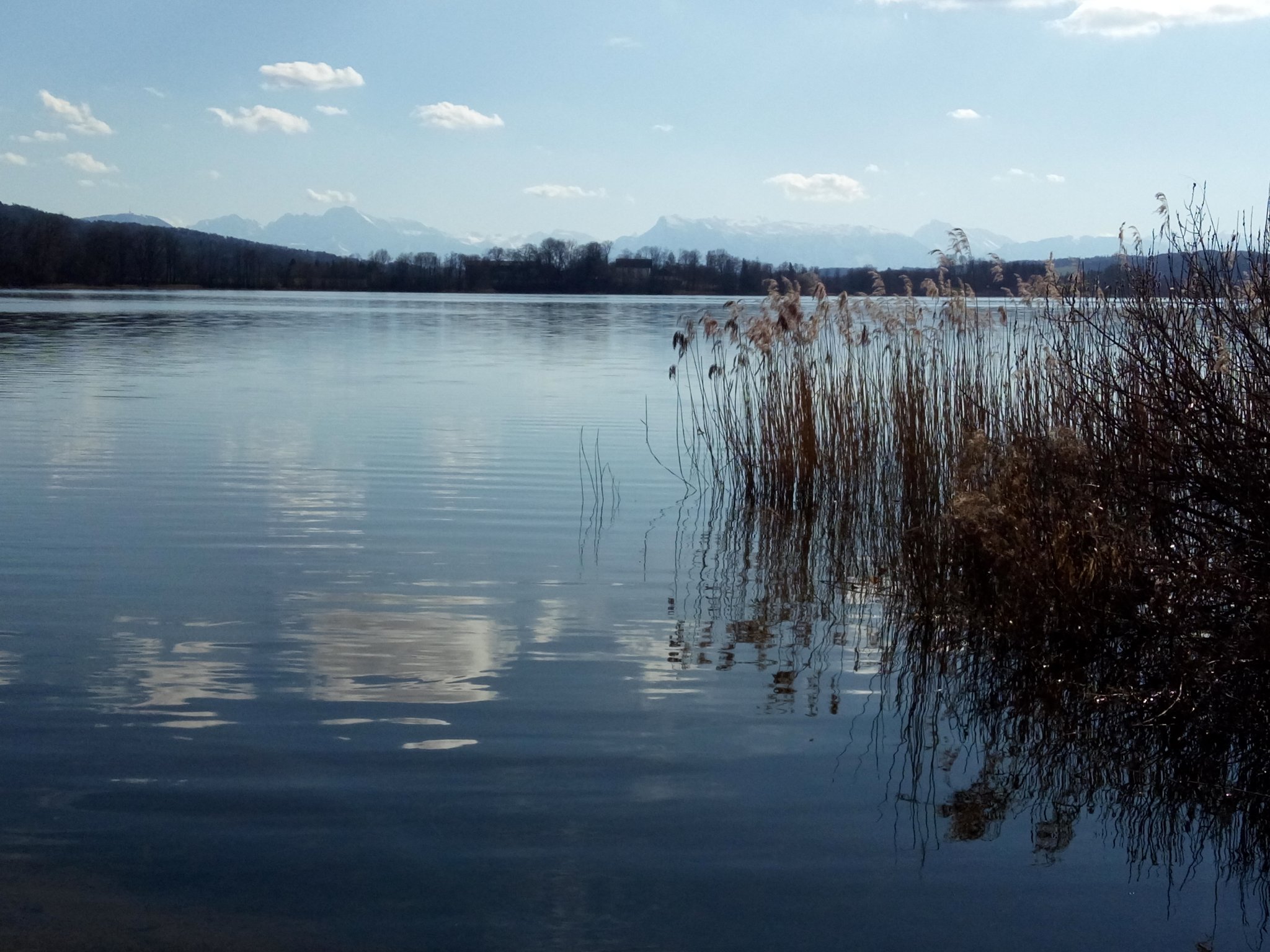 Blick über den Grabensee Richtung Untersberg