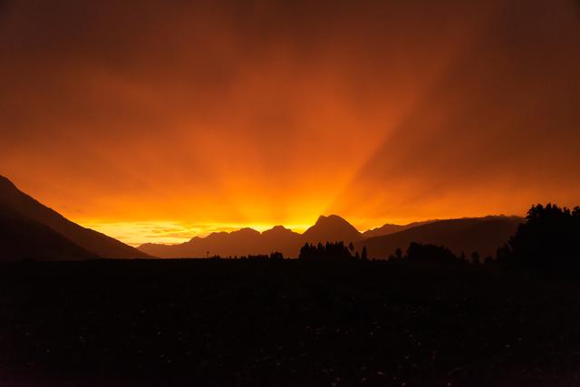 Abendrot nach Gewitter über Ranggen 