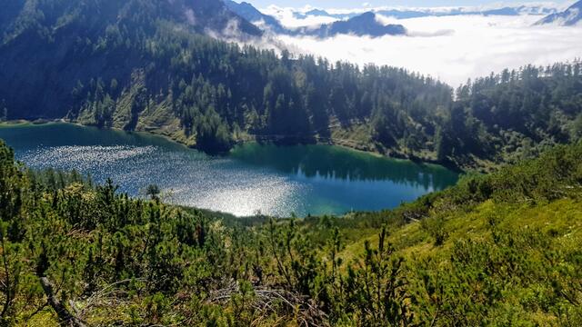 Herbsttag  auf der Tauplitz 
Steirersee von den sechs Seen Wanderung 
