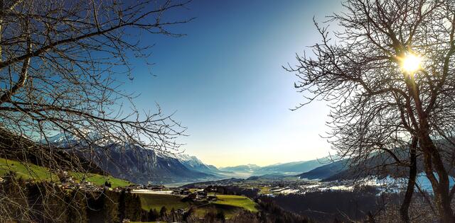 Blick von Sellrain nach innsbruck 