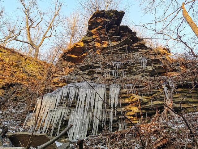 Der Winter hat letzte Woche mit dem Bau der Eisorgel an der Mährischen Thaya begonnen. 