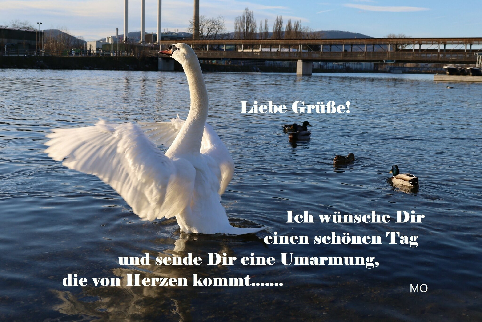 Ich sende Dir eine Umarmung, die von Herzen kommt!