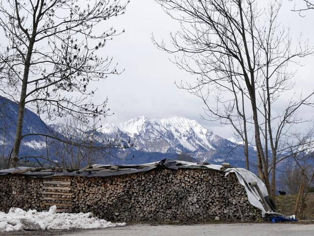 Blick von Kappel an der Drau zu den Karawanken 
