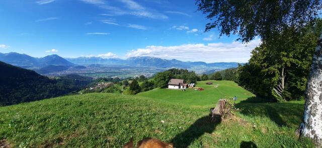 Blick über das Vorarlberger Vorderland auf die Schweizer Berge  | Foto: ©Edeltraud Fleisch 