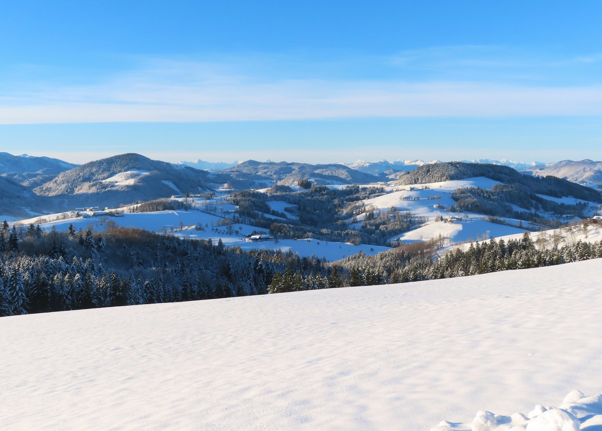 Ein Blick über den Haselgraben bei Ybbsitz