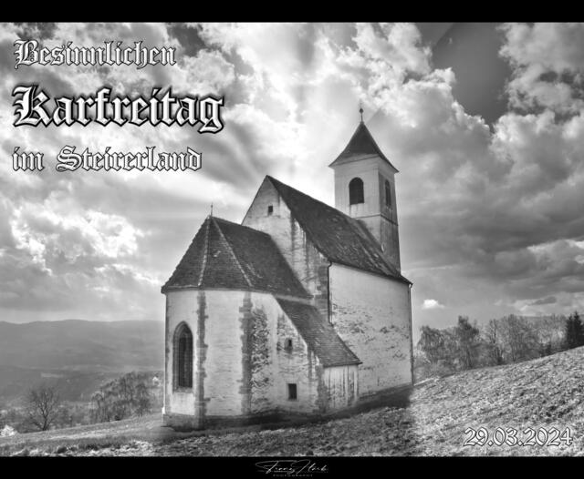 Der Karfreitag (althochdeutsch kara ‚Klage', ‚Kummer', ‚Trauer') ist der Freitag vor Ostern. Er folgt auf den Gründonnerstag und geht dem Karsamstag voraus. Christen gedenken an diesem Tag des Leidens und Sterbens Jesu Christi am Kreuz. Der Karfreitag wird auch stiller Freitag oder hoher Freitag genannt. | Foto: Copyright by Franz Harb 