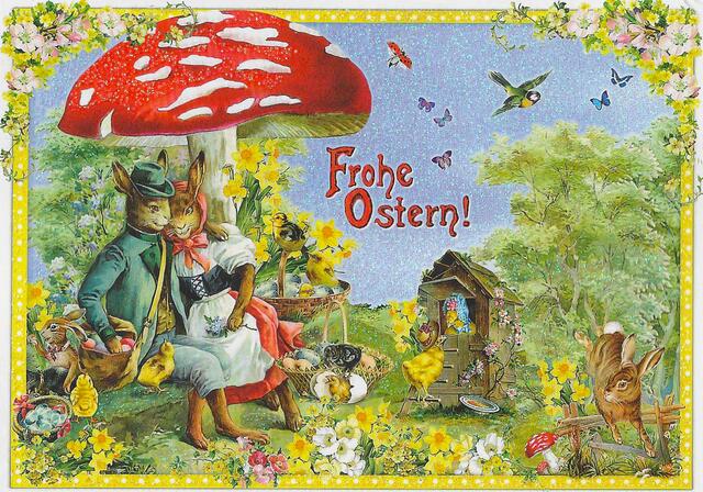 Frohe Ostern, Ansichtskarte, Edition Tausendschön, www.edition-tausendschön.com