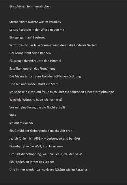 Gedanken zum Sommer - Verfasst von Lydia Ruckensteiner  | Foto: Lydia Ruckensteiner