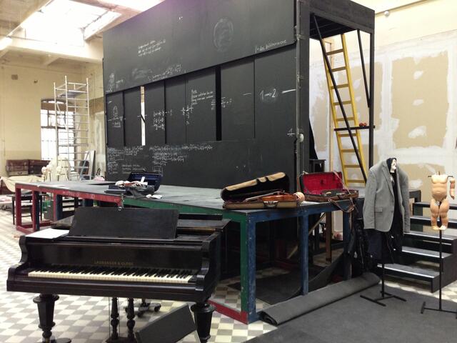 sirene Operntheater 2012: Probebühne Alte Wäscherei am Steinhof. Aufbau für MARIELUISE, Kammeroper von Gernot Schedlberger und Kristine Tornquist. Bühne Andrea Költringer. | Foto: Stephan Polzer