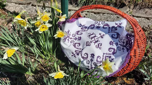 Je nach Region verändert sich die Weihdecke auf den Osterkörben. | Foto: MeinBezirk