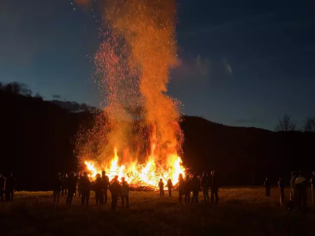 Der Osterhaufen der Landjugend Kohlschwarz | Foto: Patrick Marcher 