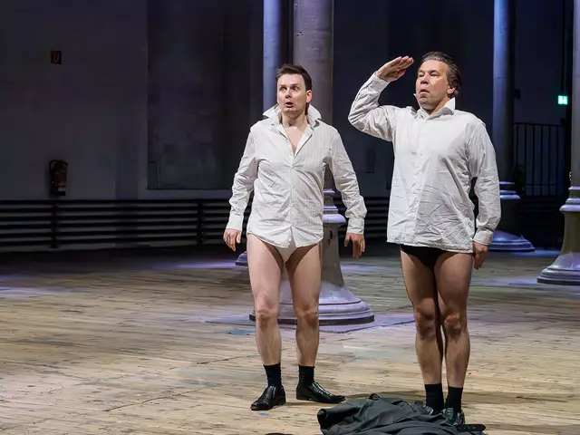sirene Operntheater 2015: Uraufführung der Kammeroper CHODOKOWSKI von Kristine Tornquist und Periklis Liakakis im Semper-Depot. Im Bild Alexander Mayr und Steven Scheschareg. | Foto: Helmut Hussian