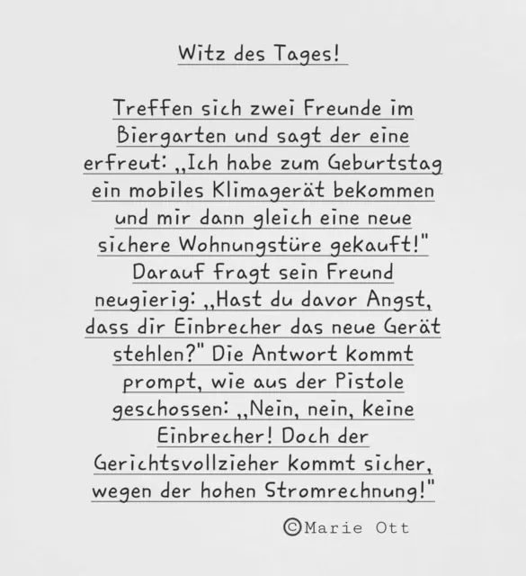 Witz des Tages, Klimagerät 