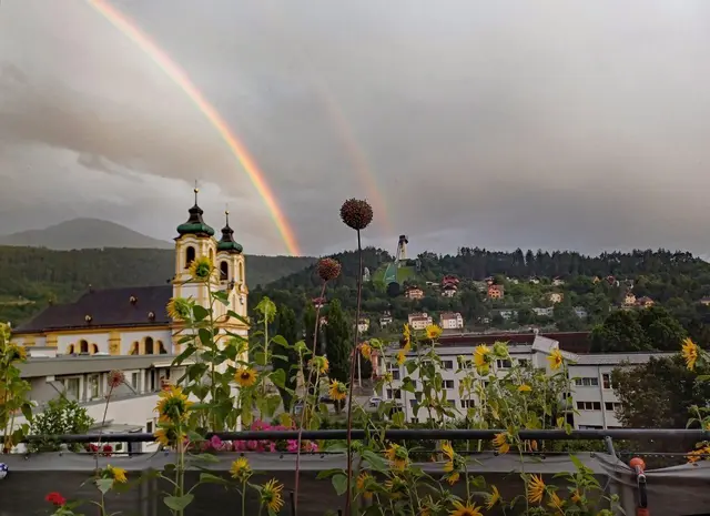 Unsere Leserin und unser Leser Brigitte und Helmut haben uns ein wunderbares Foto mit doppelten Regenbogen in die Redaktion geschickt. | Foto: Brigitte Schilcher &amp; Helmut Leisz