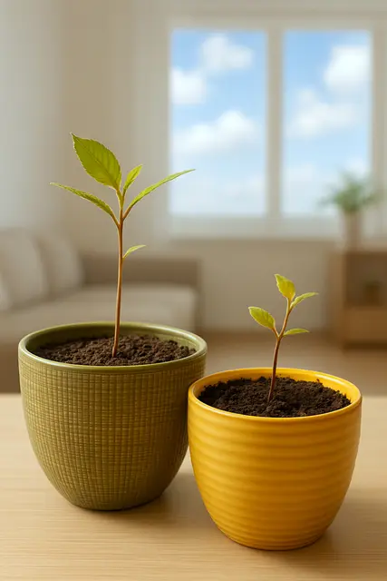 Herbst in Essling: Aus den Kernen gezogen, ziehen die Avocados jetzt ...