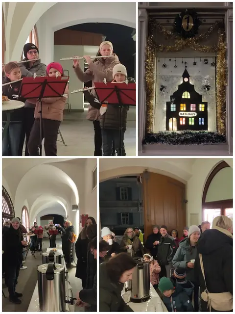 ...Bad Schwanberg wurde erleuchtet. Das Auftaktfenster ist wie immer von der Marktgemeinde Schwanberg gestaltet. Viele Besucher waren gleich beim ersten Fenster gekommen und haben sich über Glühwein und Punsch bzw. Milchstriezel mit oder ohne Rosinen gefreut. Ein ganz besonderer Hörgenuss war wohl das Engelsgleiche Spiel von den Kindern mit der Querflöte. Da kam so richtig Weihnachtsstimmung auf und, natürlich nicht verwunderlich, immer mehr Besucher... | Foto: Günther Koch
